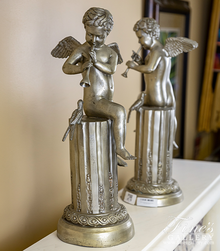 Bronze Statues  - Bronze Cherub Pair - BS-1614